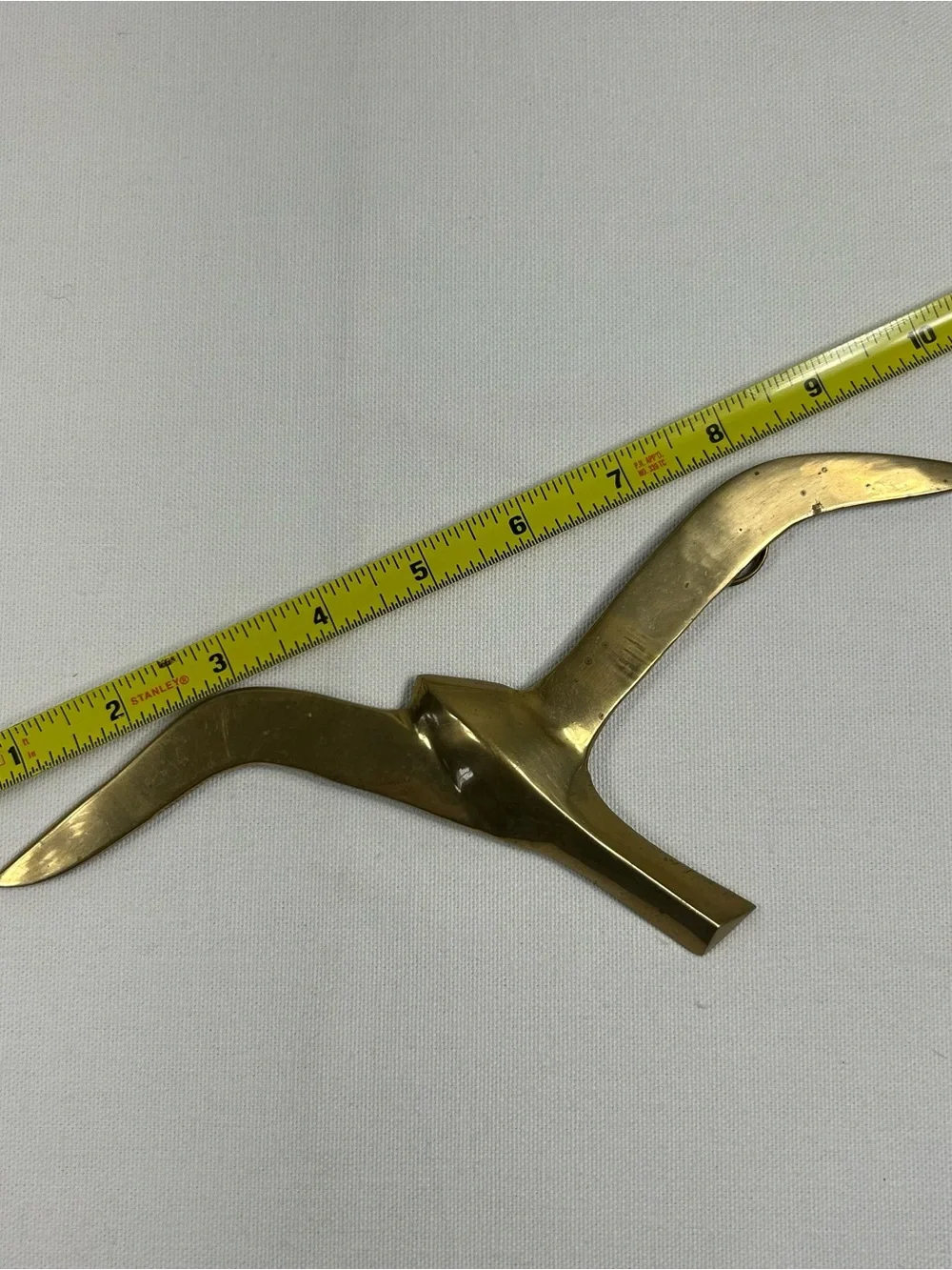Vintage Brass Seagull Wall Hangings Set of 3 India MCM Coastal Bohemian Retro